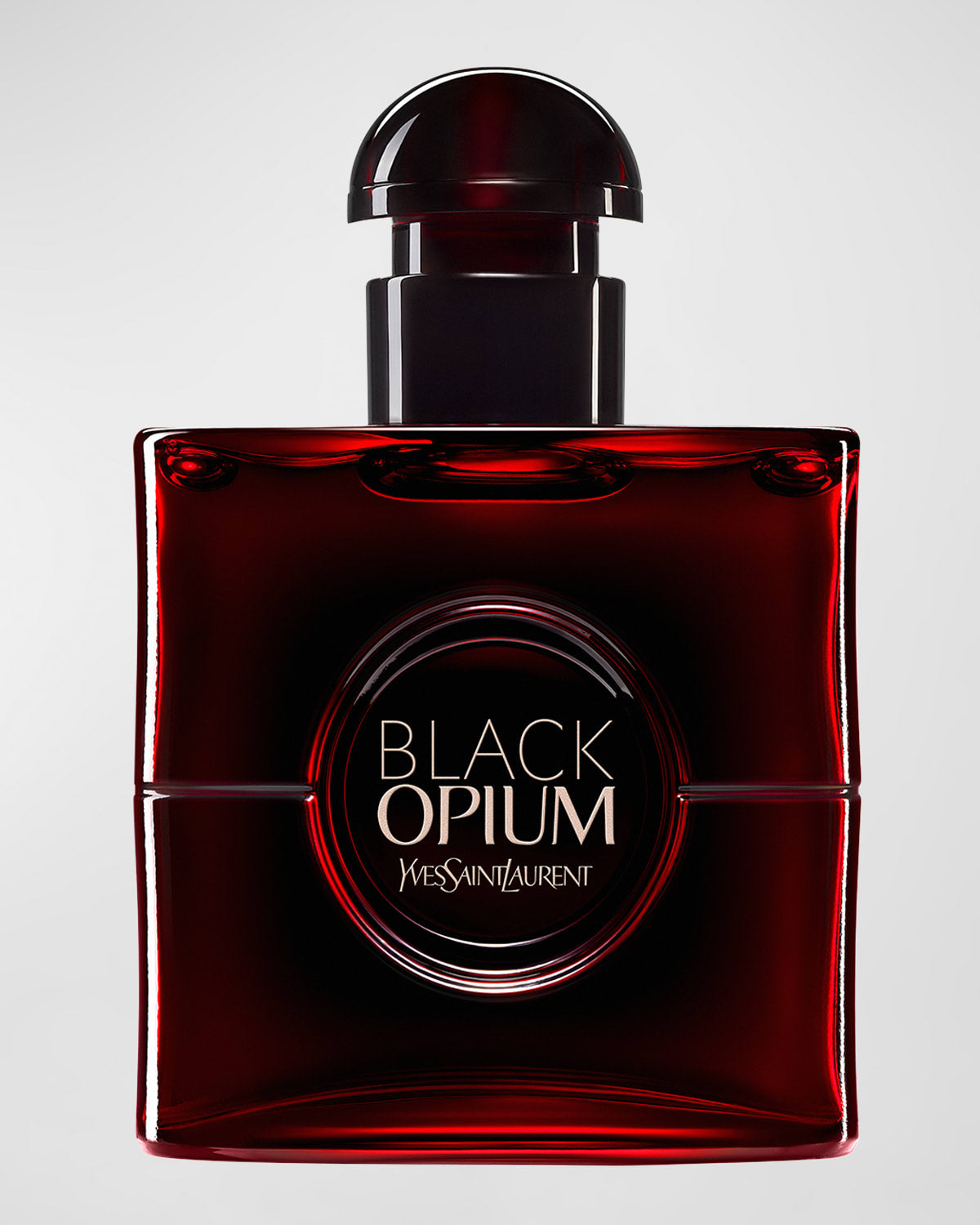 Yves Saint Laurent Black Opium Eau de Parfum over red, 50ml 1.6fl oz