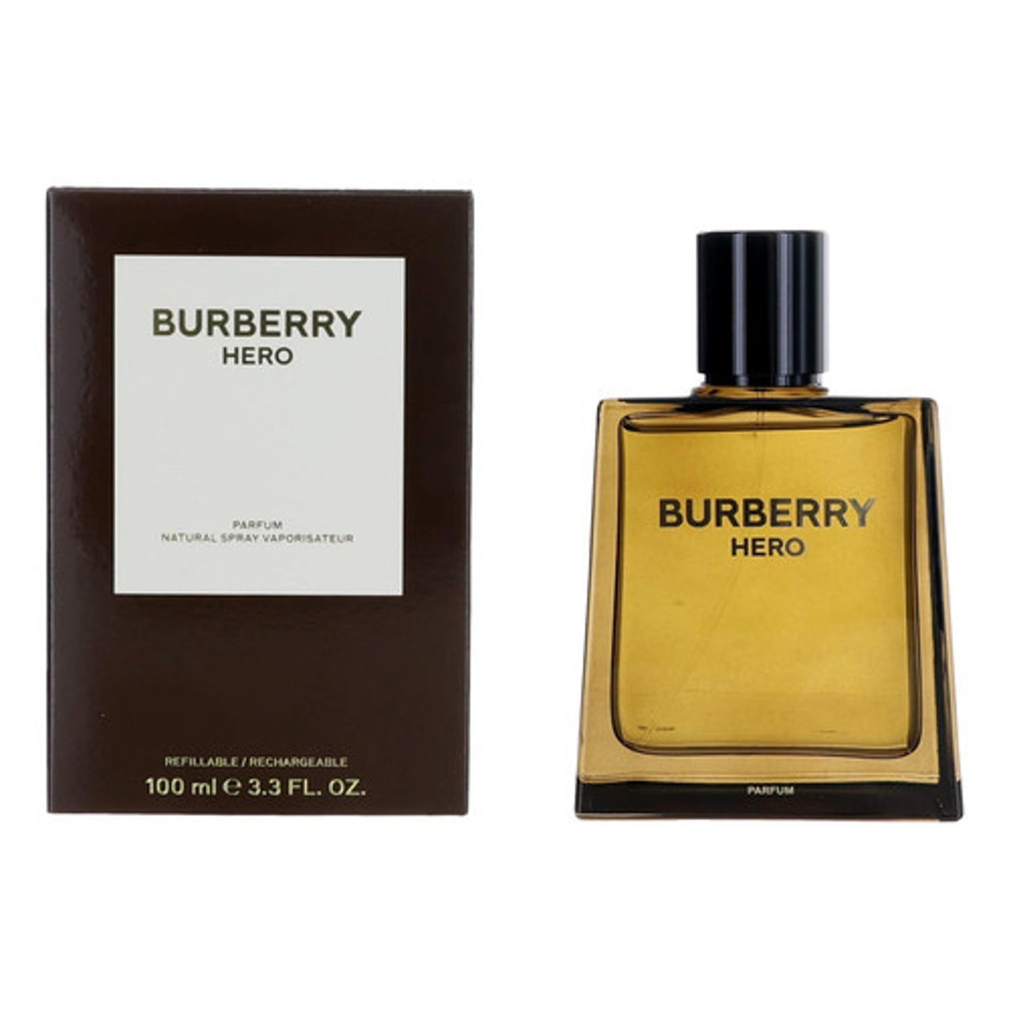 Burberry Hero Parfum Refillable Spray 3.3 oz/100ml for Men