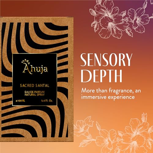 AHUJA Sacred Santal Eau De Parfum 3.4 Fl Oz, 100ml