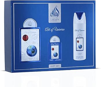 Lattafa Pride Art Universe Gift Set 3.4 fl. oz./100ml, 0.65 fl. oz./20ml & 6.67fl. oz./200ml Pack of 1