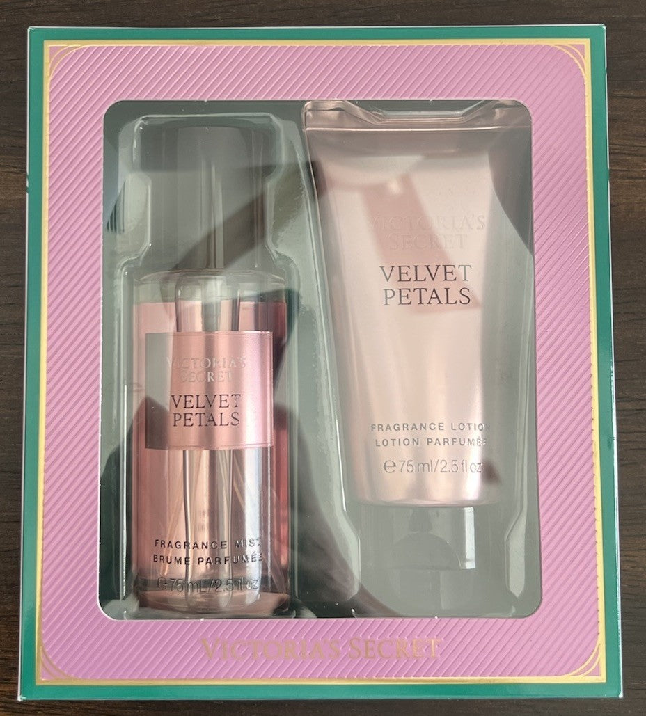 Victoria's Secret Velvet Petals Fragrance Mist and Lotion Gift Box 75ml/2.5 fl. oz. each
