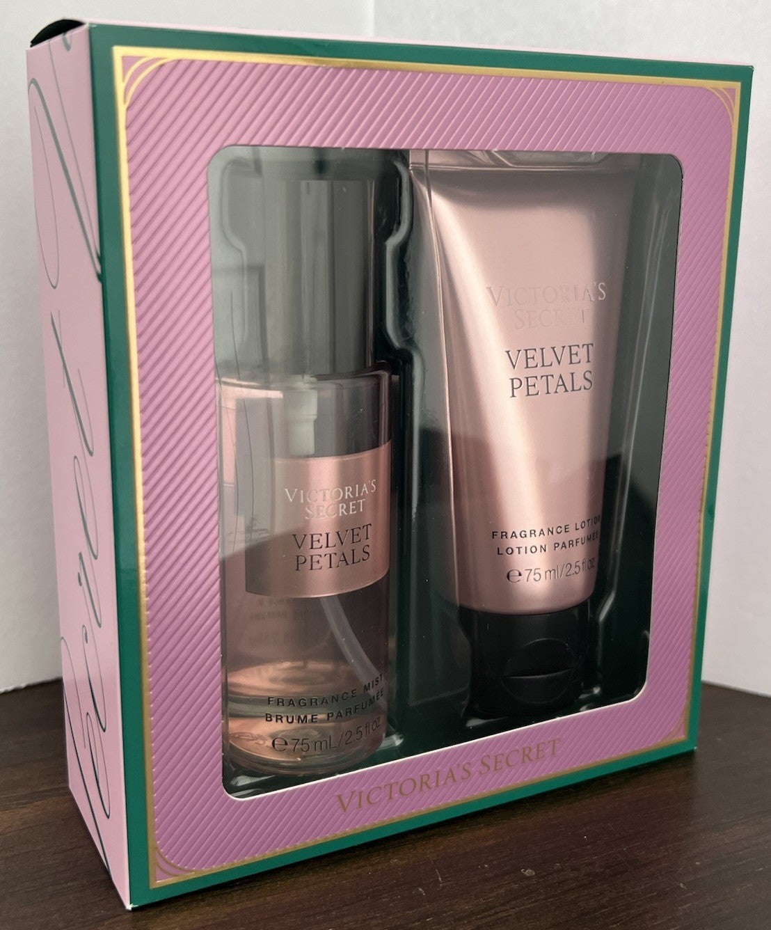 Victoria's Secret Velvet Petals Fragrance Mist and Lotion Gift Box 75ml/2.5 fl. oz. each