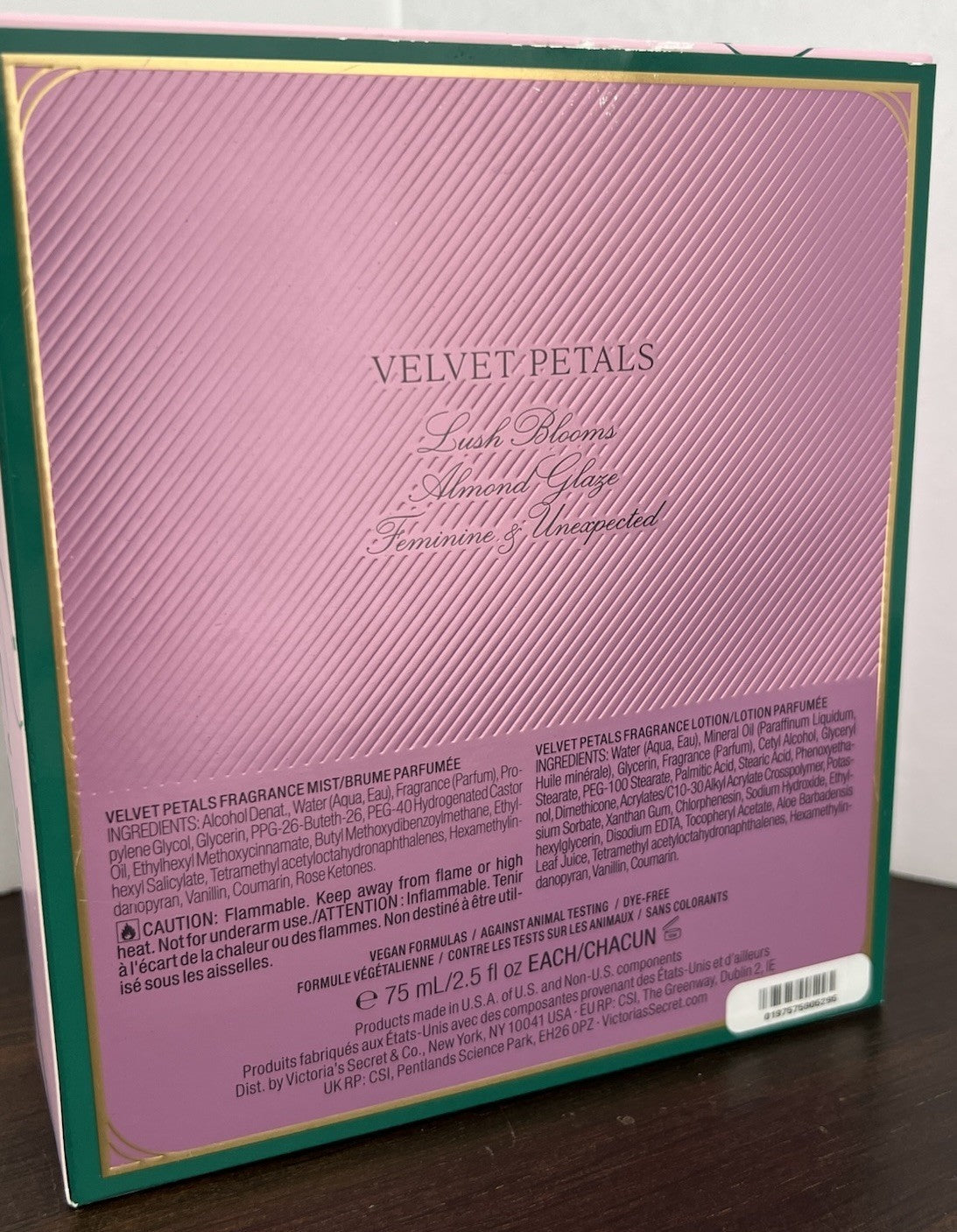 Victoria's Secret Velvet Petals Fragrance Mist and Lotion Gift Box 75ml/2.5 fl. oz. each