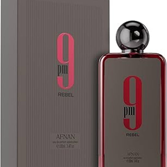Afnan 9 Pm Rebel Eau de Parfum Spray 3.4 oz/100ml Pack of 1