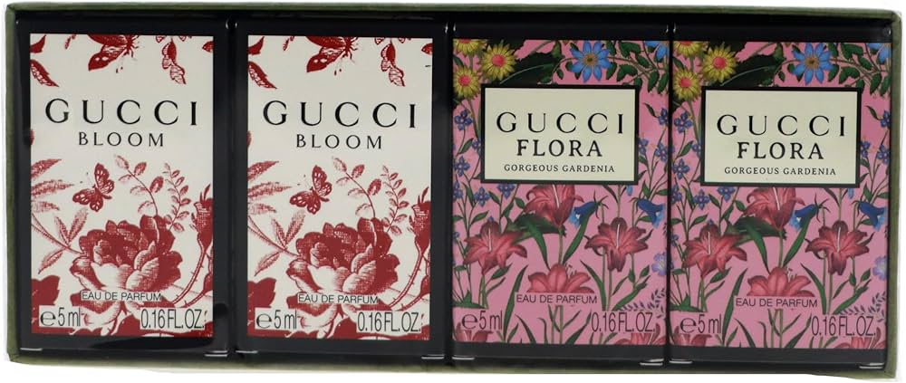 Gucci Variety Mini Perfume Set, Bloom & Gardenia, Pack of 4