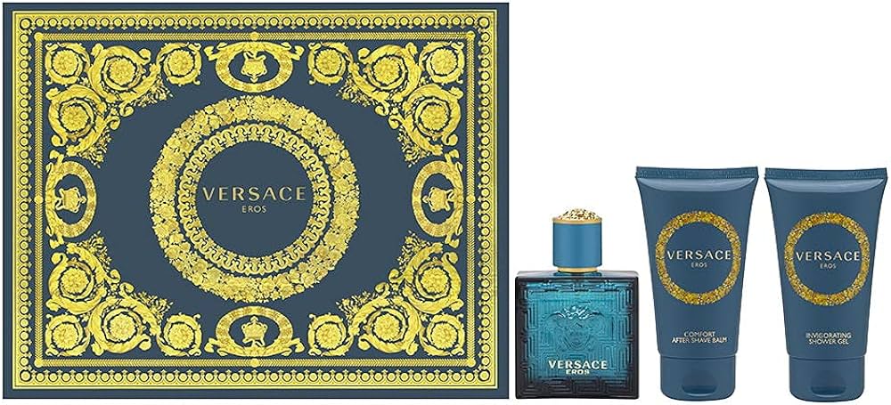 Versace Eros EDT, After Shave Balm & Shower Gel Set 5mL 0.17 fl oz