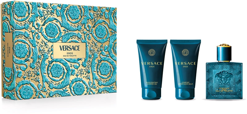 Versace Eros EDT, After Shave Balm & Shower Gel Set 5mL 0.17 fl oz