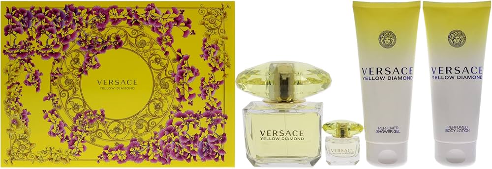 Versace Yellow Diamond 3pc Set: Shower Gel, EDT, Lotion