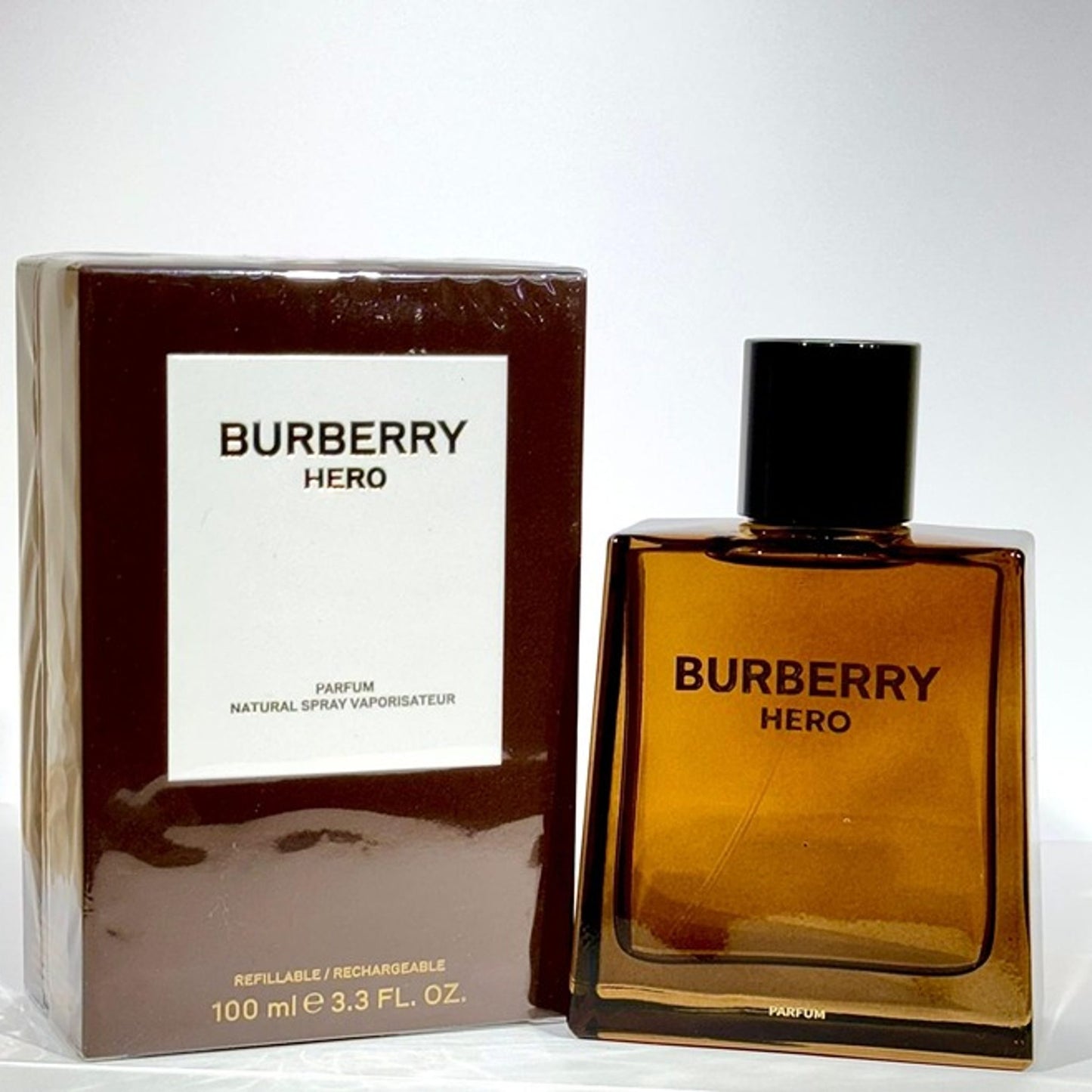Burberry Hero Parfum Refillable Spray 3.3 oz/100ml for Men