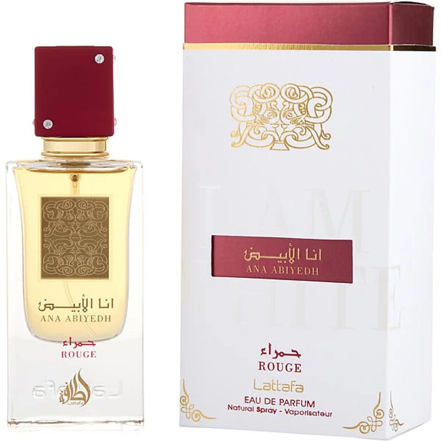 Lattafa Ana Abiyedh Rouge Eau de Parfum Spray 2.04 oz/60ml Unisex